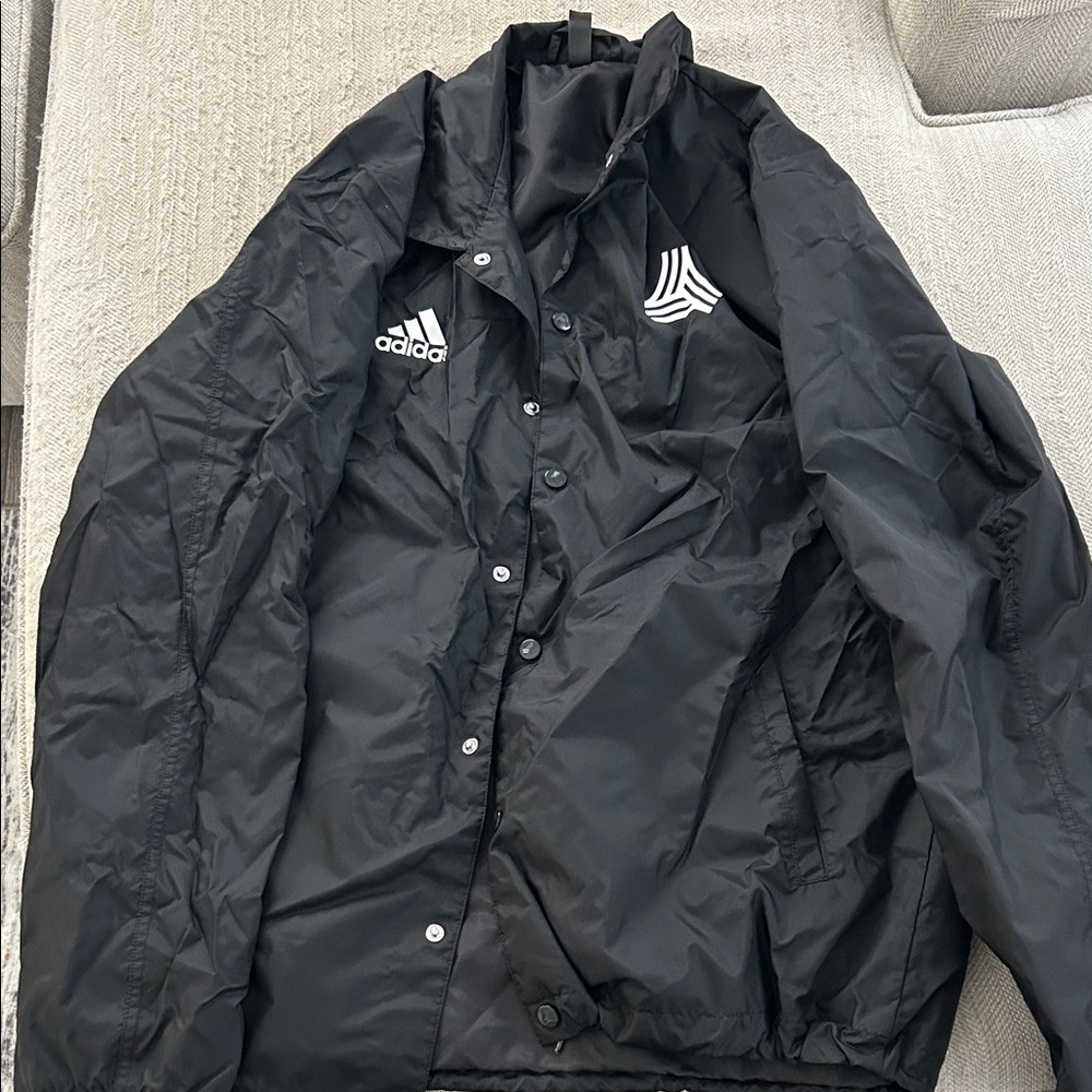 Adidas Men's Black Windbreaker Jacket